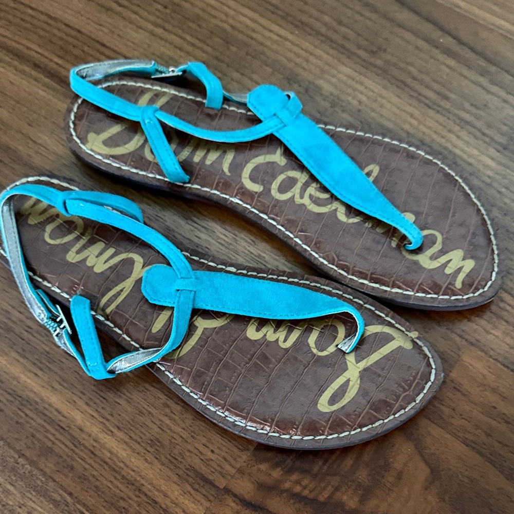Sam Edelman “Gigi” Turquoise and Brown Sandals - Picture 4 of 4